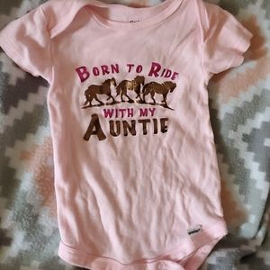 Horse Auntie Baby Onesie